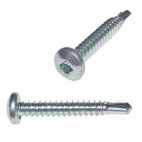 PSQTEK1034 #10 X 3/4" Pan Head, Square Drive, Self-Drilling Screw, Zinc